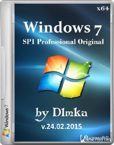 Windows 7 Professional SP1 by D1mka v.24.02.2015 (x64/2015/RUS)