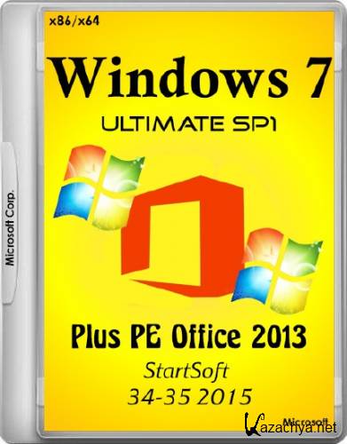 Windows 7 Ultimate SP1 x86/x64 Plus PE Office 2013 StartSoft 34-35 (2015/RUS)