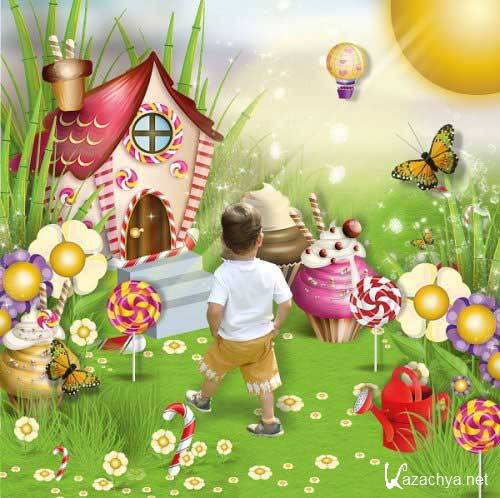 Детский скрап-набор - CandyLand Детский скрап-набор - CandyLand