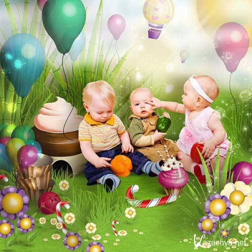 Детский скрап-набор - CandyLand Детский скрап-набор - CandyLand