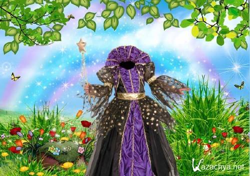  Шаблон для детей - Платье сказочной феи 
