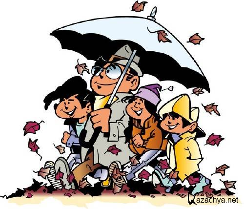 Дождь, люди под дождем (векторные отрисовки) Дождь, люди под дождем (векторные отрисовки)