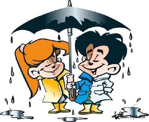 Дождь, люди под дождем (векторные отрисовки) Дождь, люди под дождем (векторные отрисовки)