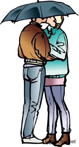 Дождь, люди под дождем (векторные отрисовки) Дождь, люди под дождем (векторные отрисовки)