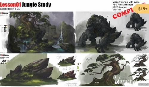 Gumroad  Lesson01 Jungle Study by Lu Dongjun