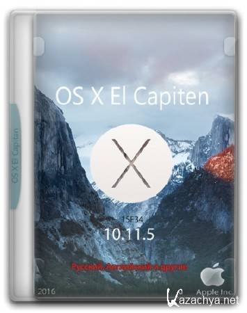 OS X El Capitan 10.11.5 (15F34/2016/RUS/ENG/ML)