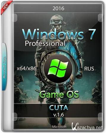 Windows 7 Pro Game OS by CUTA v.1.6 (x86/x64/RUS/2016)