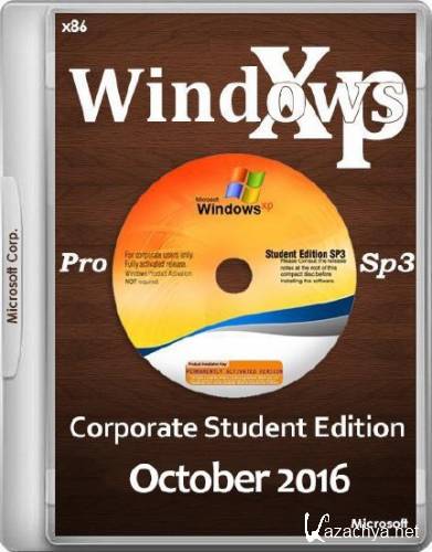 Windows XP Pro SP3 Corporate Student Edition October 2016 (x86/ENG/RUS)