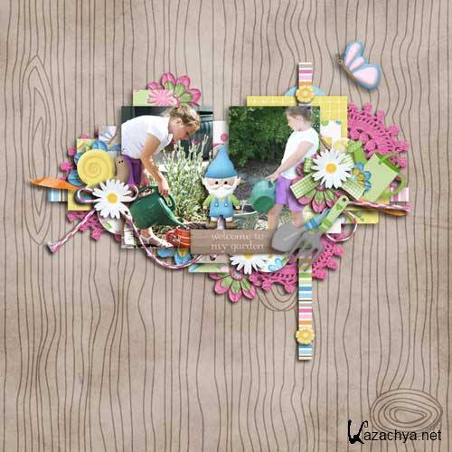 Детский скрап-набор - Гномы садовники Детский скрап-набор - Гномы садовники