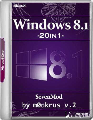 Windows 8.1 SevenMod AIO x86/x64 -20in1- Activated by m0nkrus v.2 (2017/RUS/ENG)