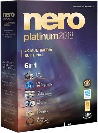 Nero Platinum 2018 Suite 19.0.10200 + Content Pack ML/RUS