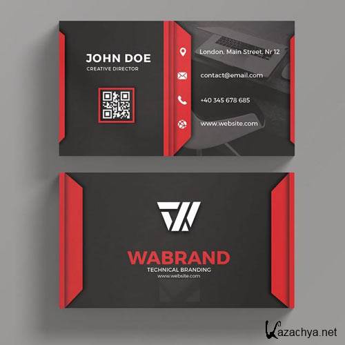 Red Art - business card templates