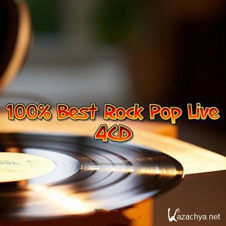 VA - 100% Best Rock Pop Live (4CD) (2020)