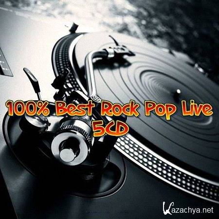 VA - 100% Best Rock Pop Live (5CD) (2020)