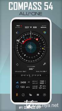 Compass 54 (All-in-One GPS, Weather, Map, Camera) 2.7 (Android)