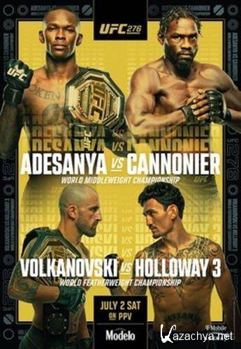 Смешанные единоборства. UFC 276:: Исраэль Адесанья - Джаред Каннонье / Основной Кард / UFC 276: Adesanya vs. Cannonier / Main Card (2022) IPTV 1080i