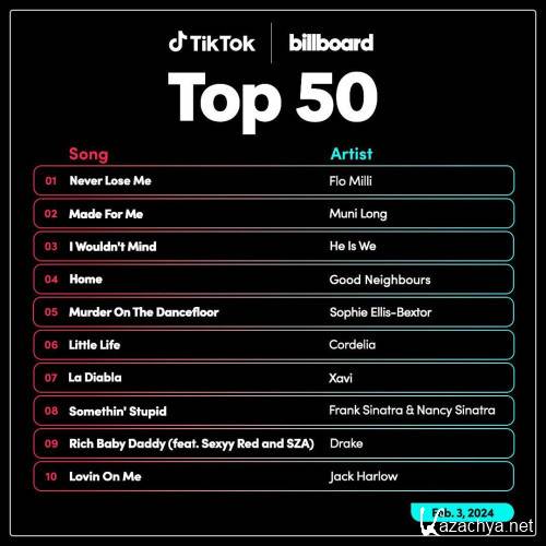 TikTok Billboard Top 50 Singles Chart 03.02.2024 (2024)