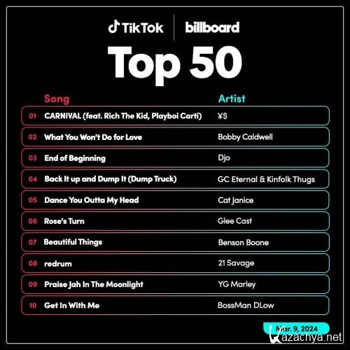 TikTok Billboard Top 50 Singles Chart09.03.2024 (2024)