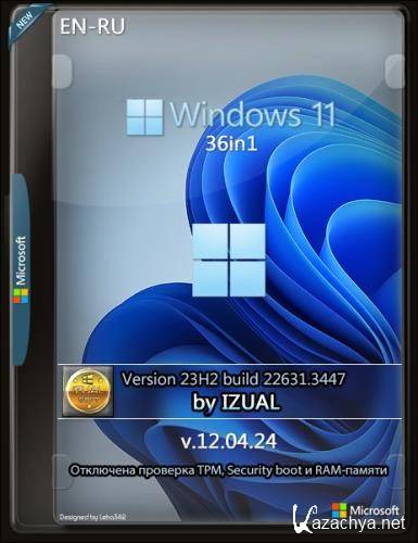 Windows 11 23h2 22631.3447 AIO 36in1 (x64) by IZUALISHCHE (v12.04.24) (En/Ru/2024)