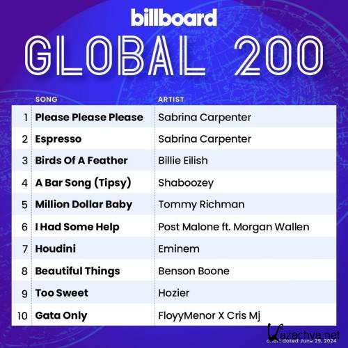 Billboard Global 200 Singles Chart 29.06.2024 (2024)