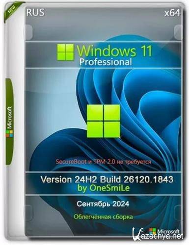 Windows 11 Pro 24H2 x64  by OneSmiLe (26120.1843) (Ru/2024)